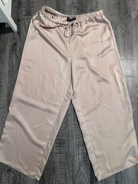 Eloquii Wide-Leg Pants in Blush Pink